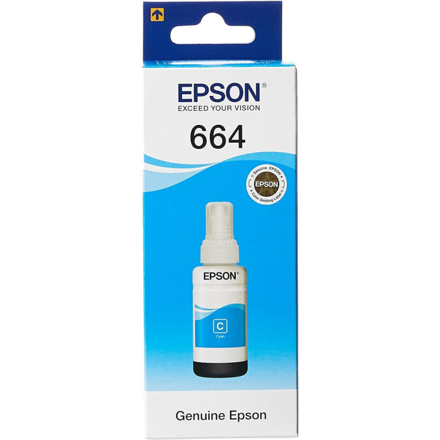 Bouteille d'encre compatible Epson 664 cyan (C13T66424A)