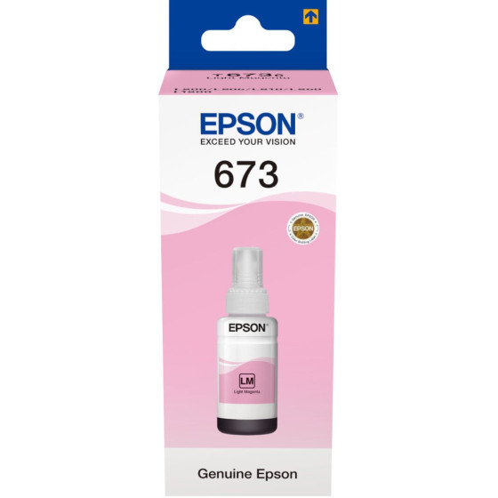 Bouteille d'encre compatible Epson 673 magenta clair (C13T67364A)