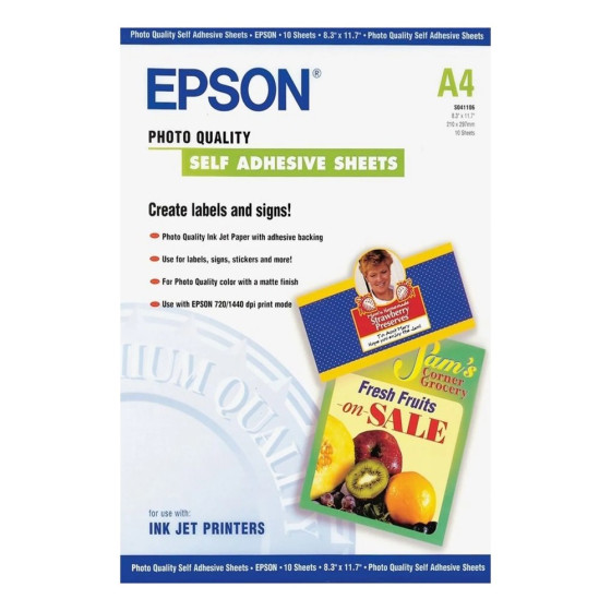Epson Self-Adhesive Photo Paper - A4 - Papier autocollant photo (C13S041106)