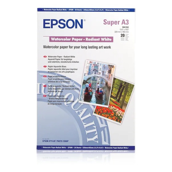 Epson Pap Aquarelle blanc A3+ (20f./190g) (C13S041352)
