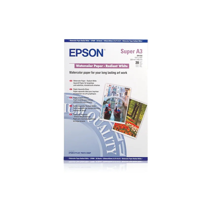 Epson Pap Aquarelle blanc A3+ (20f./190g) (C13S041352)