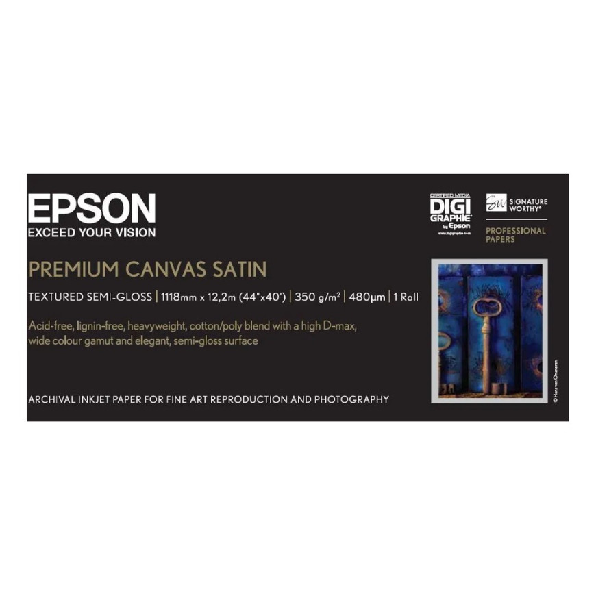 Epson Premium Canvas Satin 350g 44" – Toile artistique haut de gamme (C13S041848)