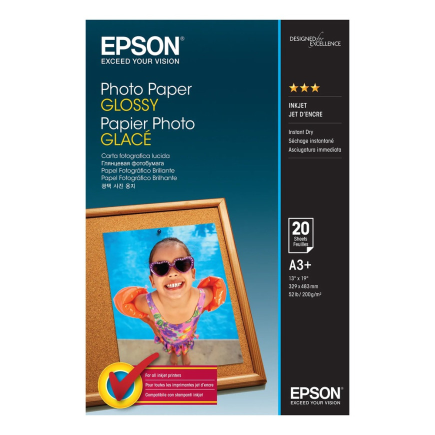 Epson Photo Paper Glossy A3+ - Papier photo de haute qualité (C13S042535)
