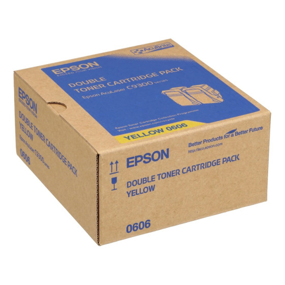 Epson S050606 – Pack 2 toners jaune haute capacité (C13S050606)