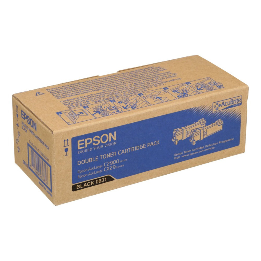 Epson S050631 – Pack 2 toners noir (2 x 3 000 p) (C13S050631)