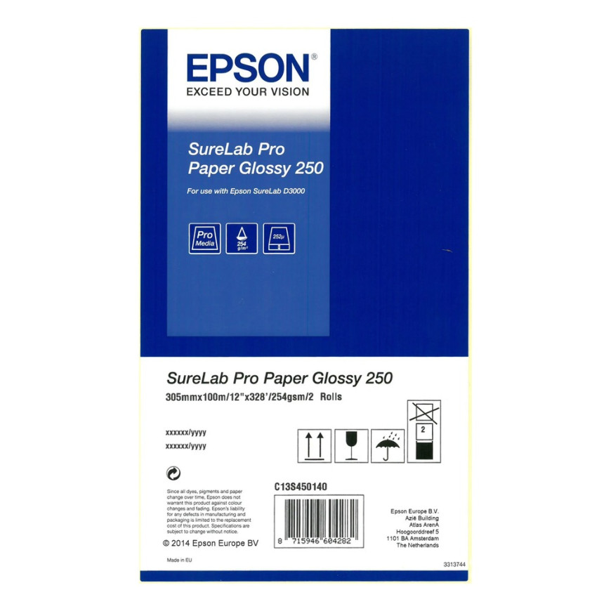 Epson SureLab Pro Paper Glossy 250 BP 12" – Rouleaux de papier photo brillant (C13S450140BP)