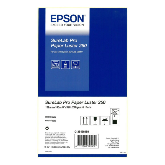 Epson SureLab Pro Paper Luster 250 BP – Rouleau de papier photo lustré (C13S450150BP)