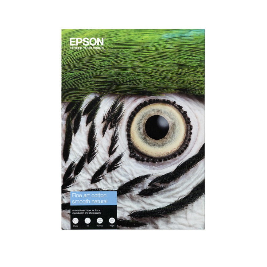 Epson Fine Art Cotton Smooth Natural A4 – Papier d'art haut de gamme (C13S450267)