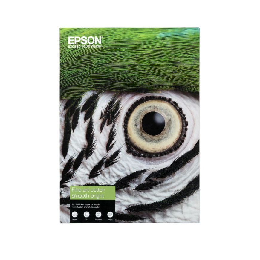 Epson Fine Art Cotton Smooth Bright A4 – Papier d'art haut de gamme (C13S450274)