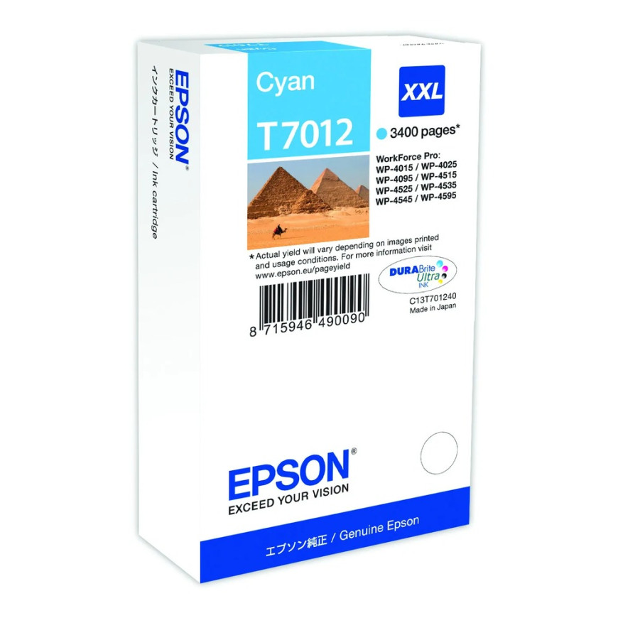 Cartouche d'encre Epson T7012 – DURABrite™ Ultra Cyan XXL (C13T70124010)