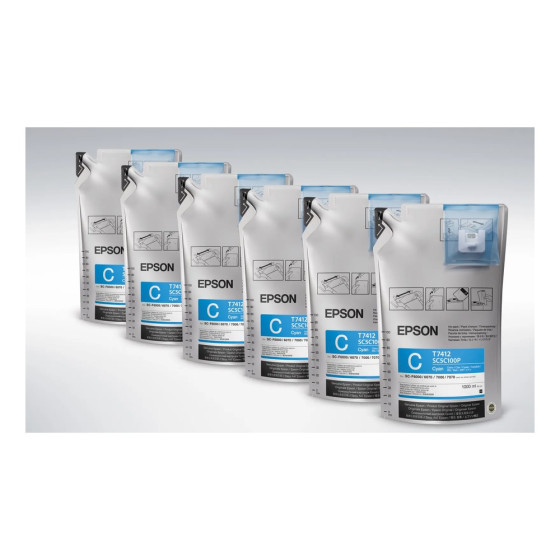 Epson UltraChrome DS T741200 – Encre Cyan en multipack (C13T741200)