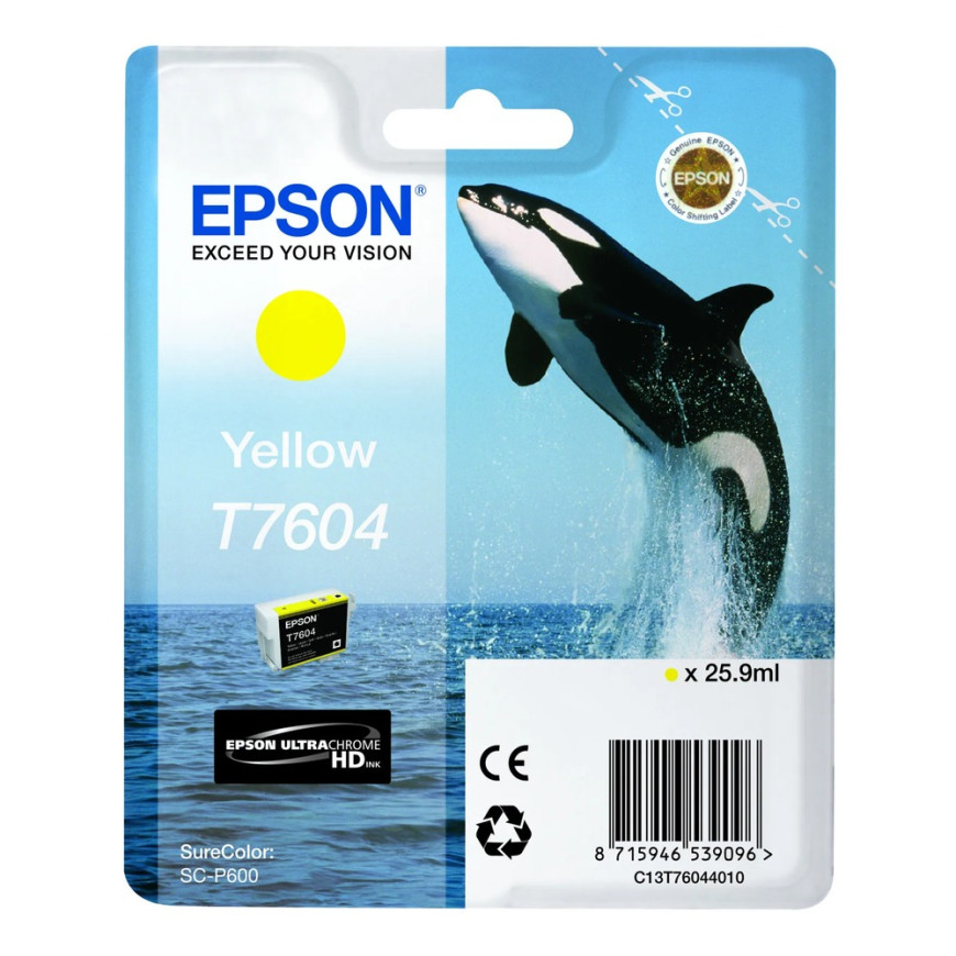 Cartouche d'encre Epson T7604 Jaune – pigmentaire (C13T76044010)
