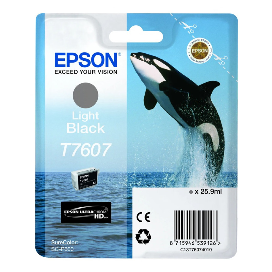 Cartouche d'encre Epson T7607 Noir clair – pigmentaire (C13T76074010)
