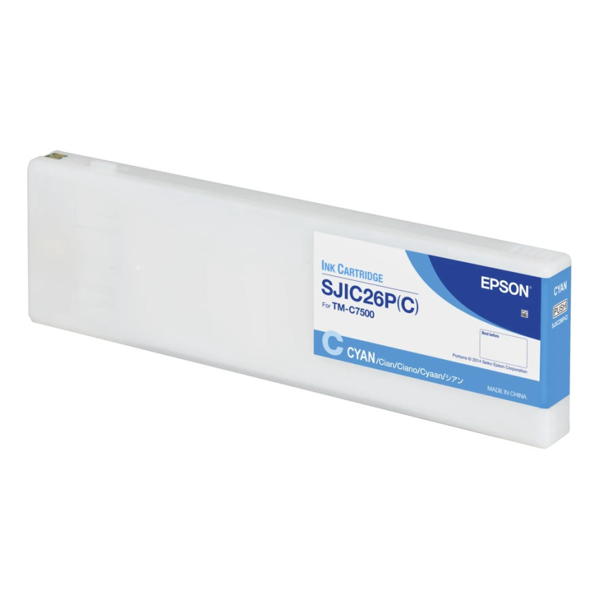 Cartouche d'encre Epson SJIC26P(C) – Cyan pour ColorWorks C7500 (C33S020619)