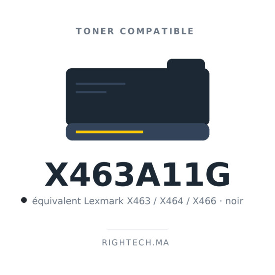 Toner compatible Lexmark X463 / X464 / X466 noir au Maroc | Rightech.ma