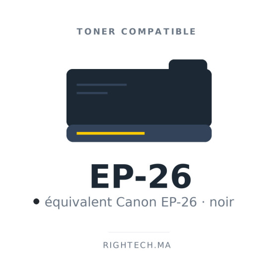 Toner compatible Canon EP-26 noir au Maroc | Rightech.ma