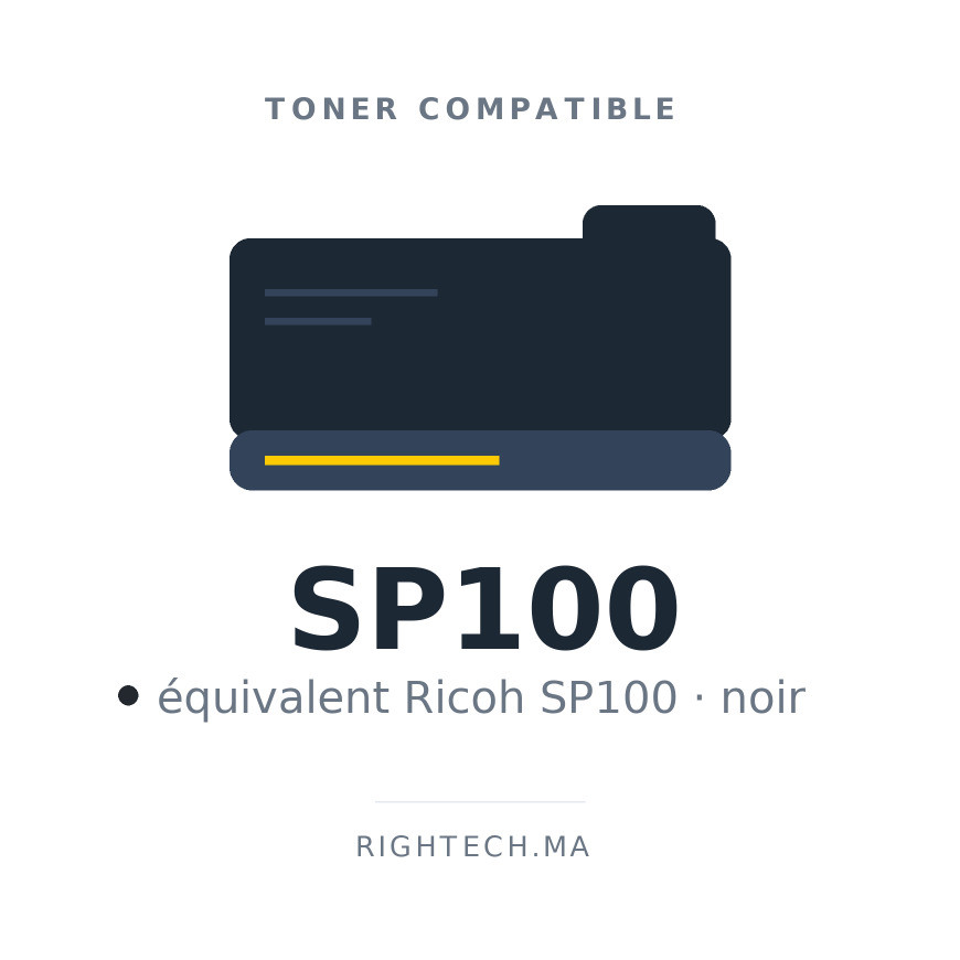 Toner compatible Ricoh SP100 noir au Maroc | Rightech.ma