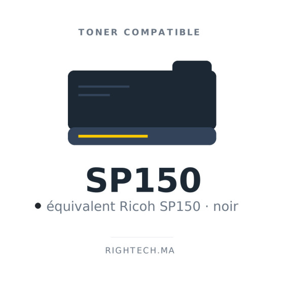 Toner compatible Ricoh SP150 noir au Maroc | Rightech.ma