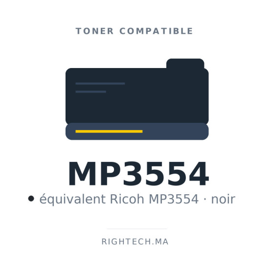 Toner compatible Ricoh MP3554 noir au Maroc | Rightech.ma