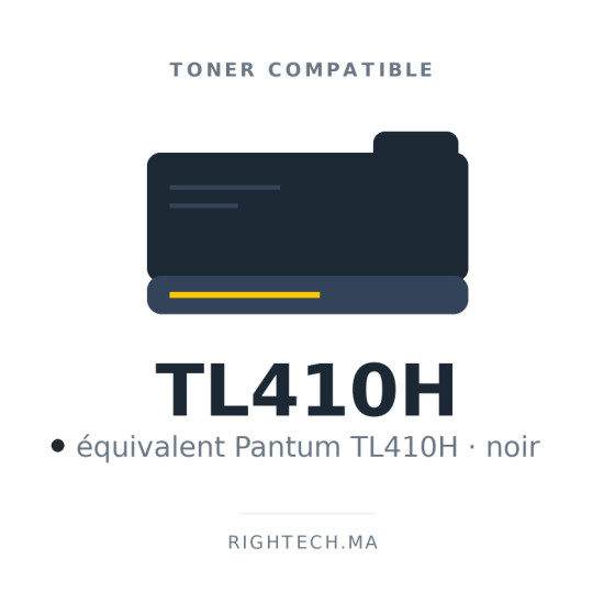 Toner compatible Pantum TL410H noir au Maroc | Rightech.ma