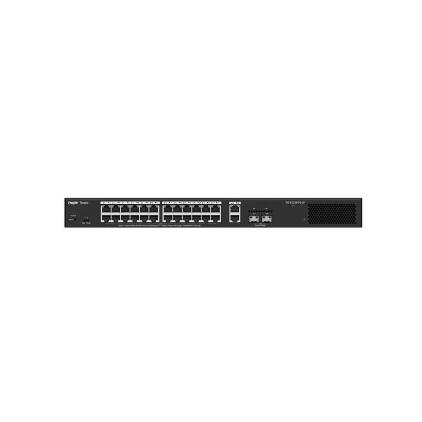 Switch PoE Ruijie Reyee 20 ports Gigabit 2 SFP 250 W (RG-ES228GS-LP)