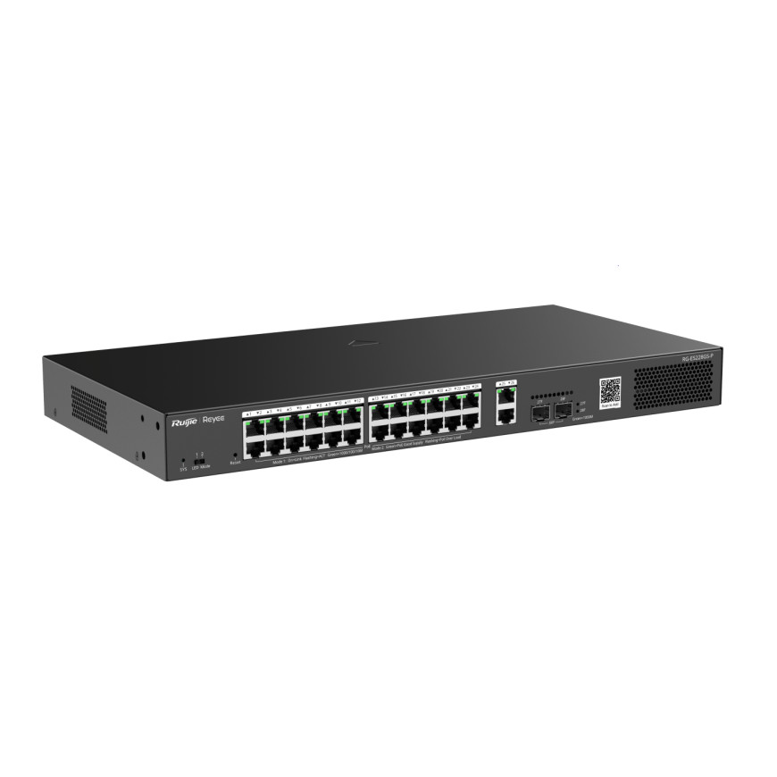 Switch PoE Ruijie Reyee 28 ports Gigabit 2 SFP 370 W (RG-ES228GS-P)