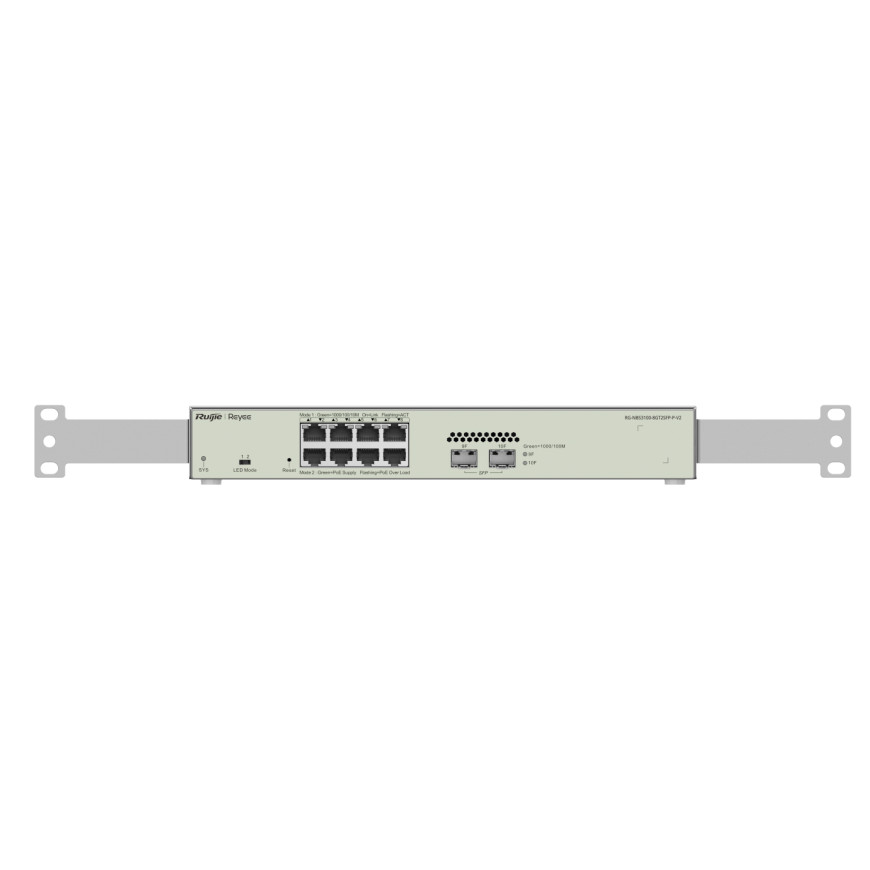 Switch PoE Ruijie Reyee 10 ports Gigabit 2 SFP 125 W (RG-NBS3100-8GT2SFP-P-V2)