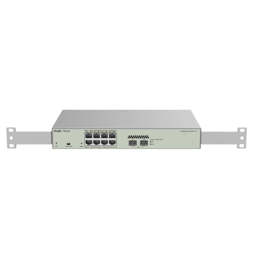 Switch PoE Ruijie Reyee 10 ports Gigabit 2 SFP 125 W (RG-NBS3100-8GT2SFP-P-V2)