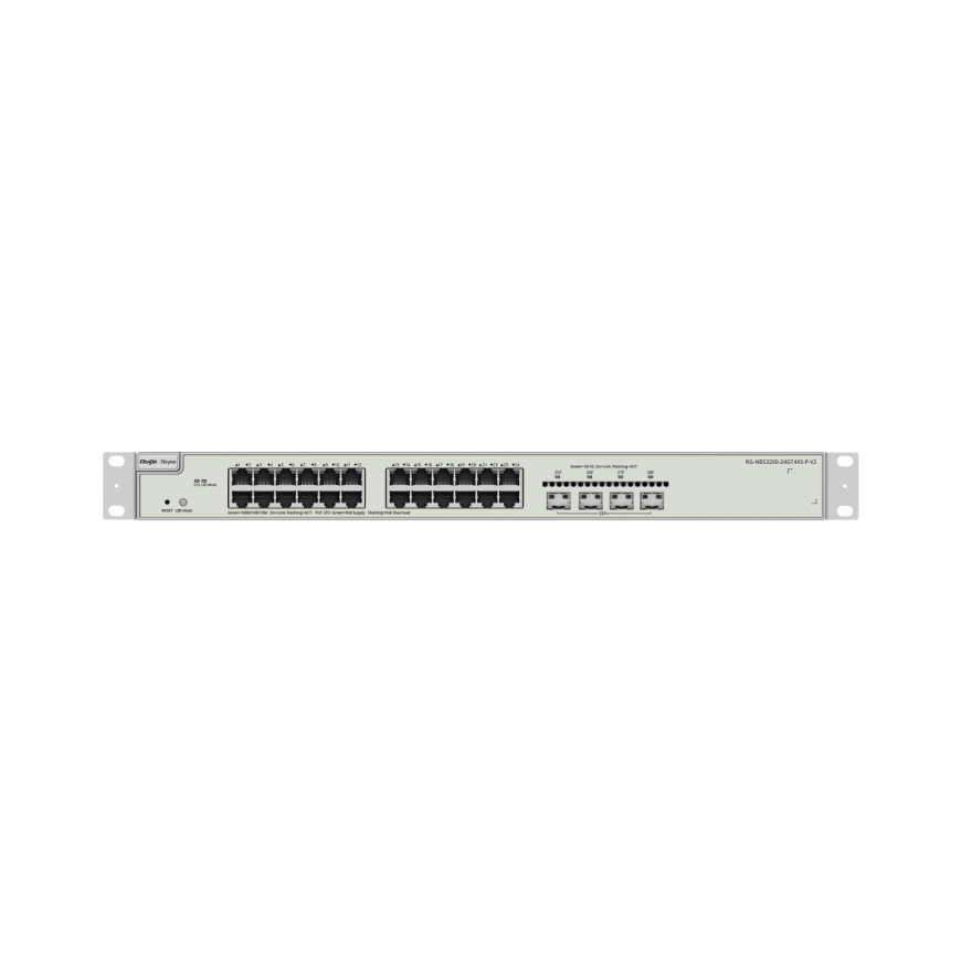 Switch PoE Ruijie Reyee 24 ports Gigabit 4 SFP+ 10 Gb 370 W (RG-NBS3200-24GT4XS-P-V2)