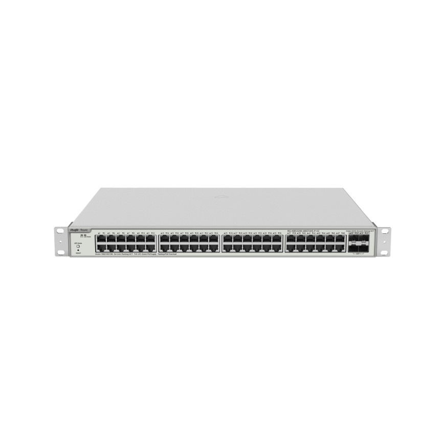 Switch PoE Ruijie Reyee 48 ports Gigabit 4 SFP+ 10 Gb 370 W (RG-NBS3200-48GT4XS-P V2)