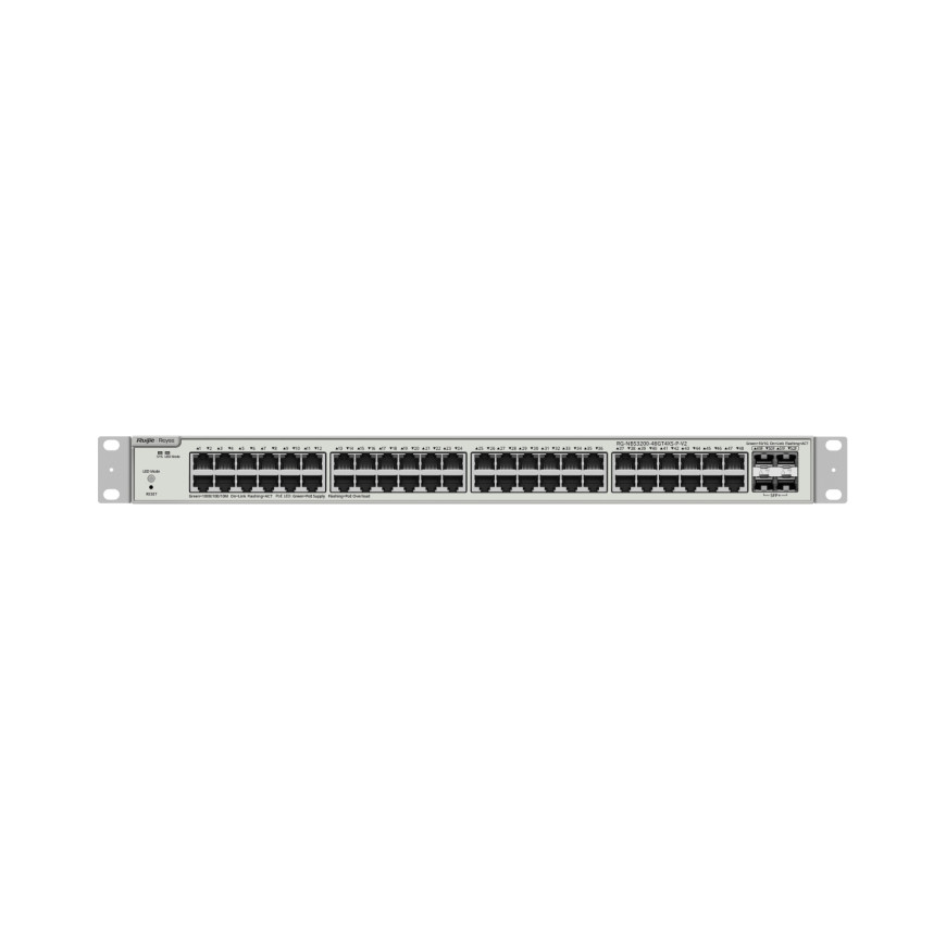 Switch PoE Ruijie Reyee 48 ports Gigabit 4 SFP+ 10 Gb 370 W (RG-NBS3200-48GT4XS-P V2)