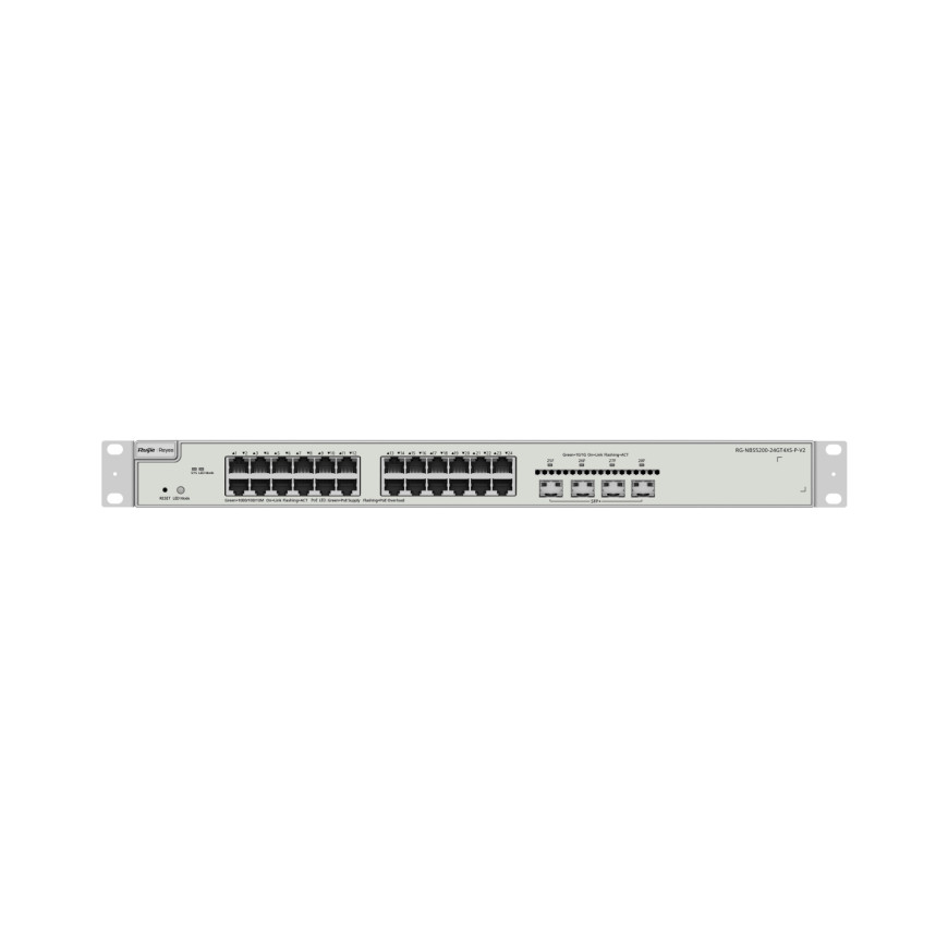 Switch PoE Ruijie Reyee 28 ports Gigabit 4 SFP+ 10 Gb 370 W (RG-NBS5200-24GT4XS-P-V2)