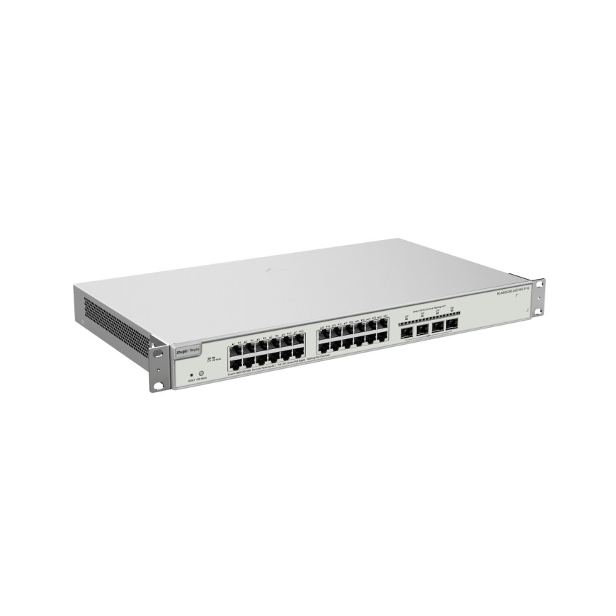 Switch PoE Ruijie Reyee 28 ports Gigabit 4 SFP+ 10 Gb 370 W (RG-NBS5200-24GT4XS-P-V2)