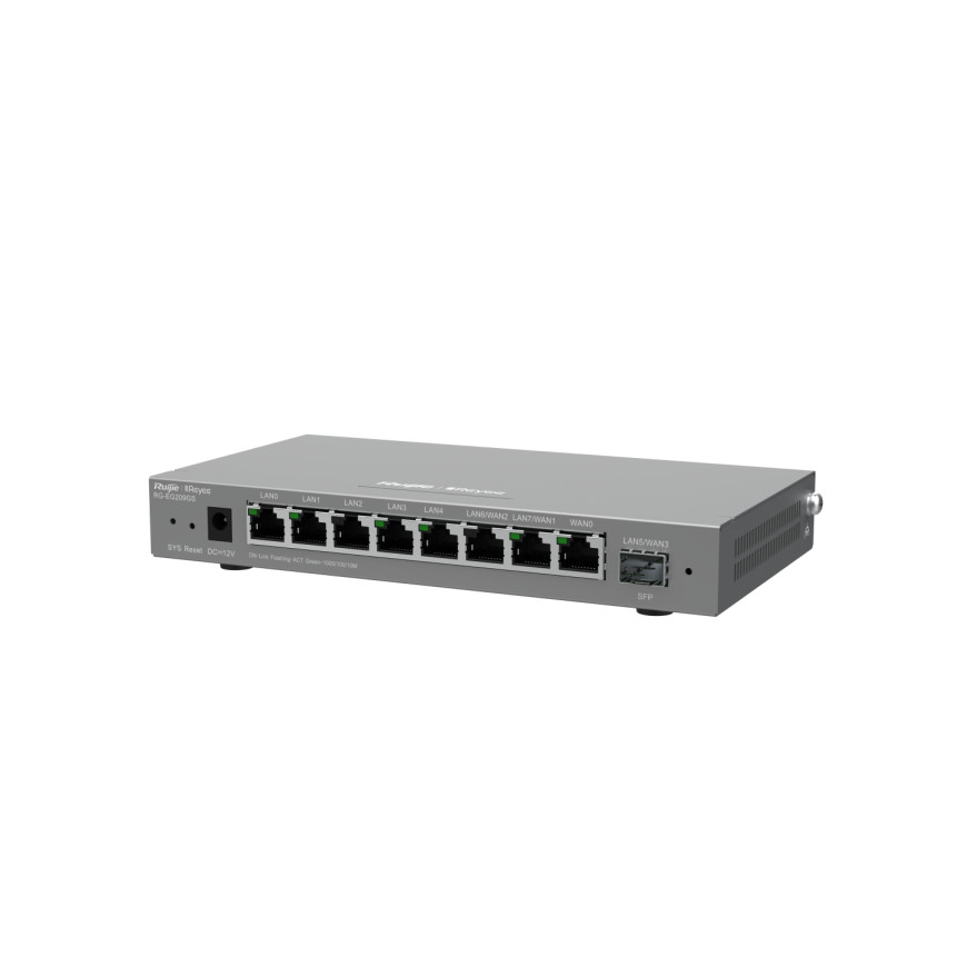 Routeur Ruijie Reyee 9 ports 600 Mbit/s 200 clients (RG-EG209GS)