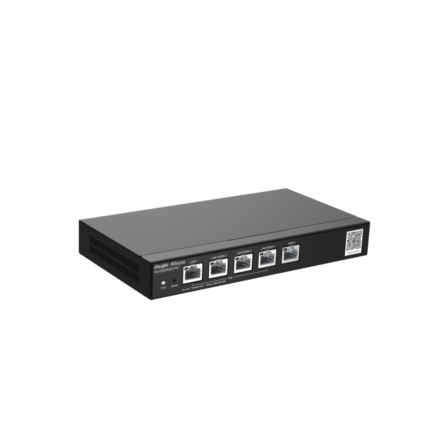 Routeur Ruijie Reyee 5 ports 1500 Mbit/s 350 clients PoE 60 W (RG-EG305GH-P-E)