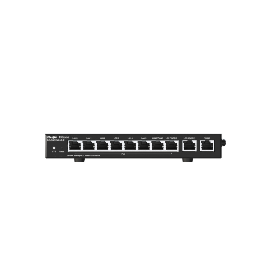 Routeur Ruijie Reyee 10 ports 1500 Mbit/s 350 clients PoE 110 W (RG-EG310GH-P-E)
