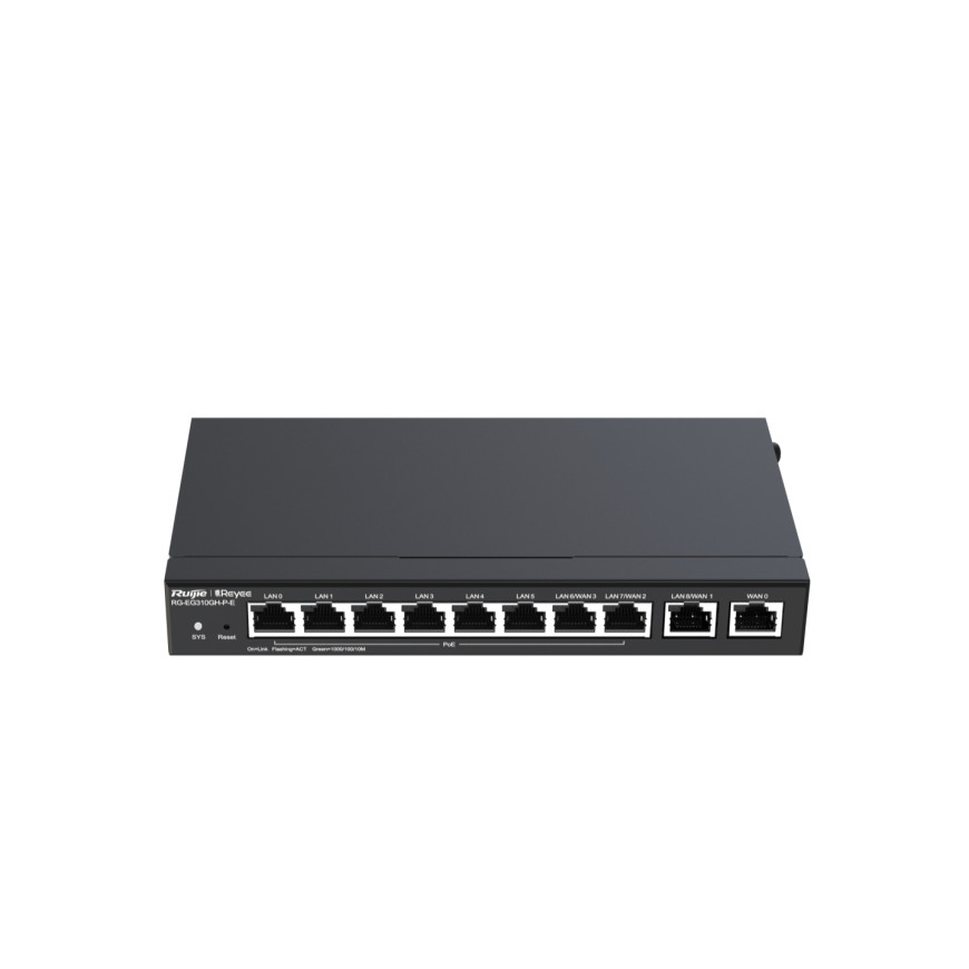Routeur Ruijie Reyee 10 ports 1500 Mbit/s 350 clients PoE 110 W (RG-EG310GH-P-E)