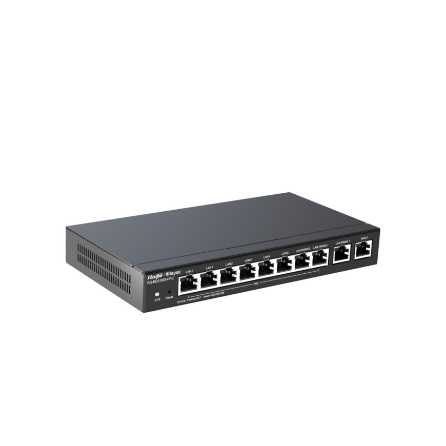 Routeur Ruijie Reyee 10 ports 1500 Mbit/s 350 clients PoE 110 W (RG-EG310GH-P-E)