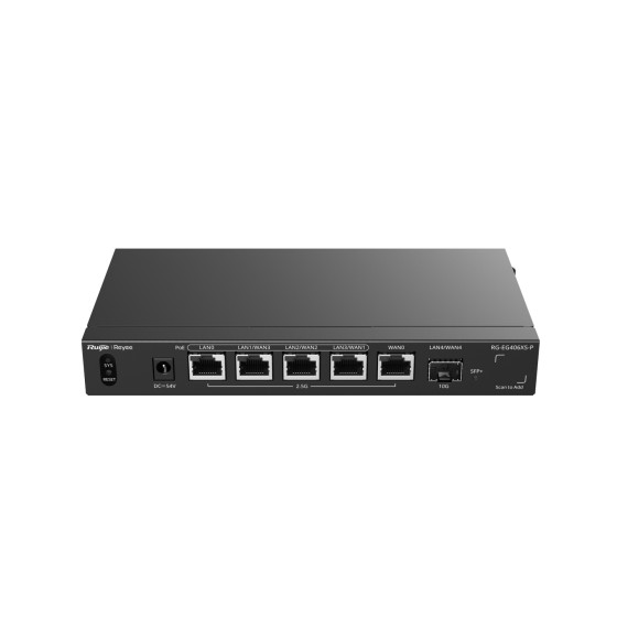 Routeur Ruijie Reyee 6 ports 2500 Mbit/s 400 clients PoE 110 W (RG-EG406XS-P)
