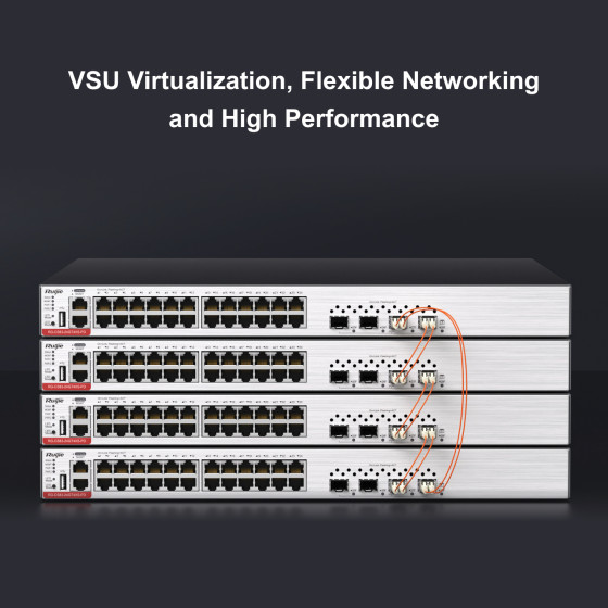 Switch PoE Ruijie 28 ports Gigabit 740 W (RG-CS83-24GT4XS-PD)