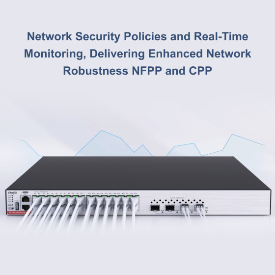 Switch PoE Ruijie 28 ports Gigabit 740 W (RG-CS83-24GT4XS-PD)