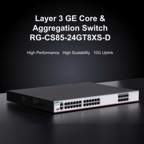 Switch Ruijie 24 ports Gigabit (RG-CS85-24GT8XS-D)