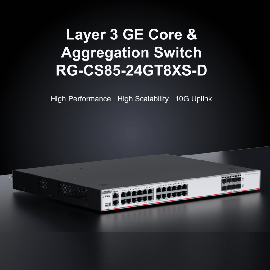 Switch Ruijie 24 ports Gigabit (RG-CS85-24GT8XS-D)