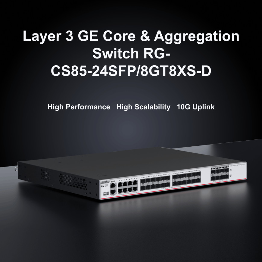 Switch Ruijie 24 ports Gigabit (RG-CS85-24SFP/8GT8XS-D)