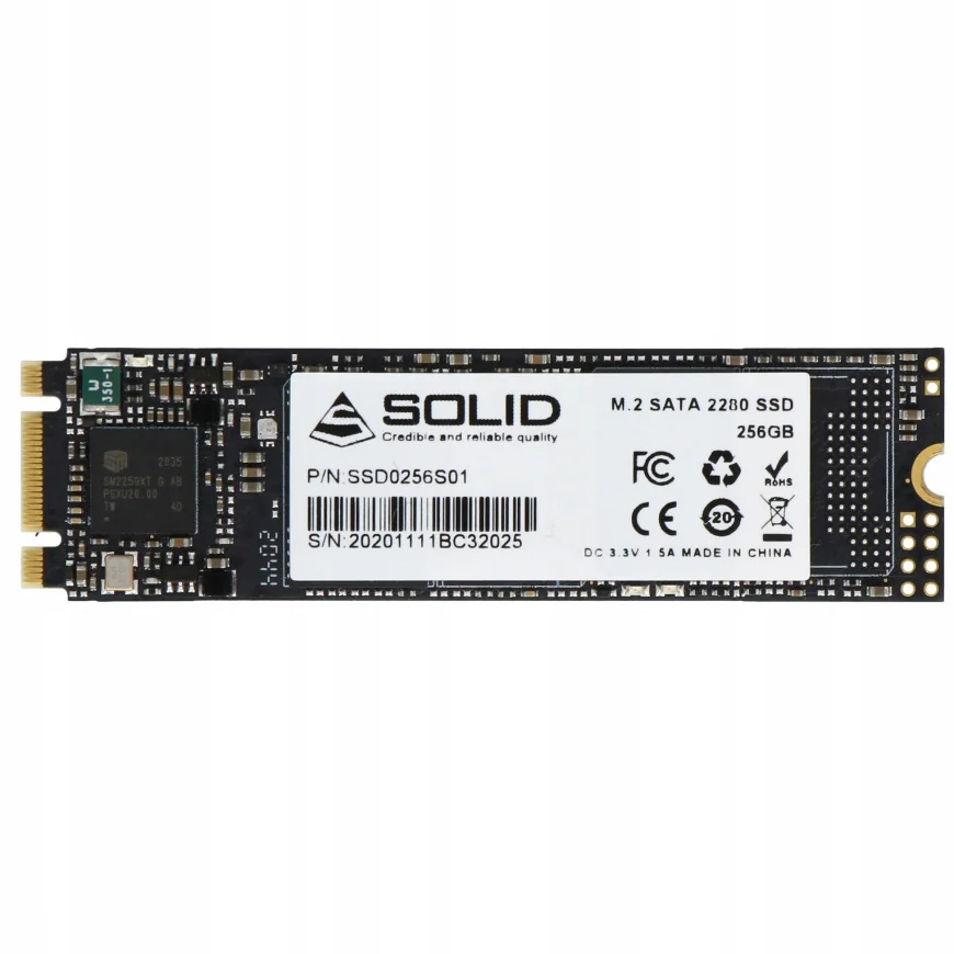 DISQUE DUR INTERNE SOLID SSD M2 256 GO (SSD0256S00)