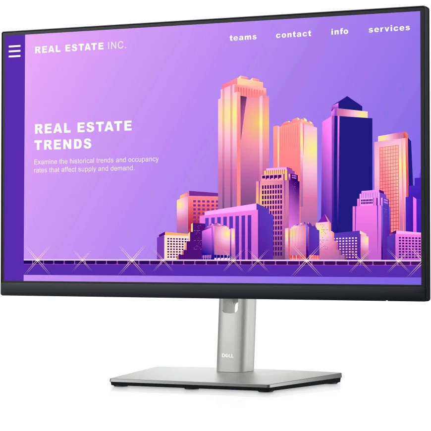Écran 23,8" Full HD Dell P2422H-3Y - fonctions de réglage de position complètes et bordures ultra-fines (P2422H-3Y)