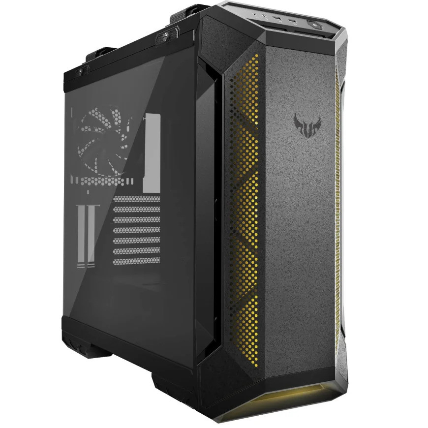 Boîtier PC Asus TUF Gaming GT501 au format eatx avec panneau avant en métal panneau latéral en verre trempé (90DC0012-B49000)