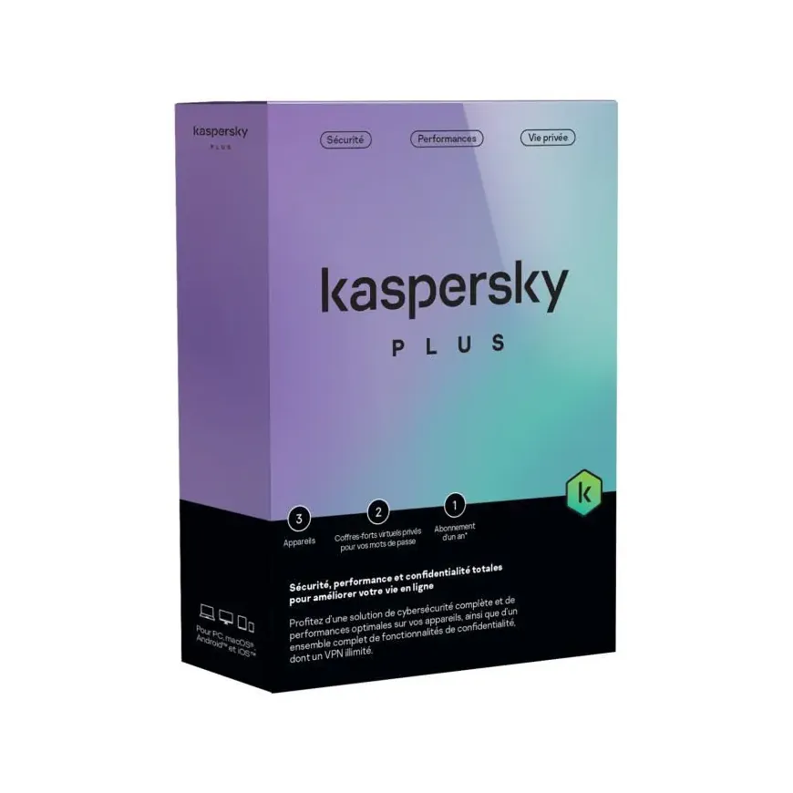 KASPERSKY PLUS - 3 POSTES / 1 AN (KL10428BCFS-SLIMMAG)