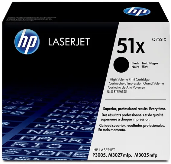 HP 51X Noir (Q7551X) - Toner grande capacité HP LaserJet d'origine