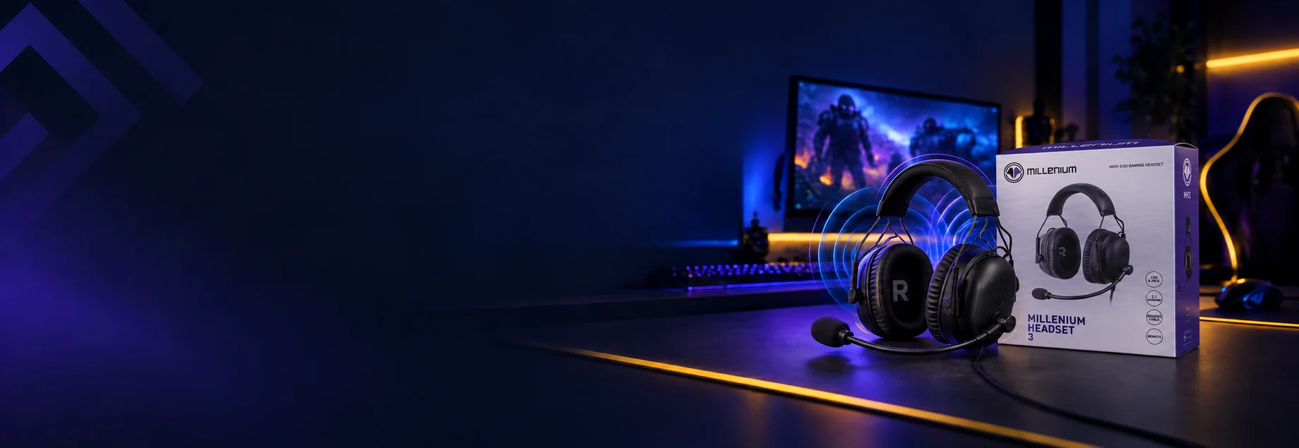 Casque gaming Millenium MH3 avec micro, en promotion chez Rightech.ma